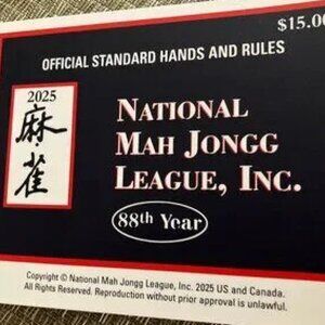 2025 National Mah Jongg League Card (Large Print)